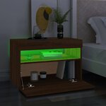 vidaXL Meubles TV 2 Pièces avec lumières LED Chêne marron 60x35x40 cm