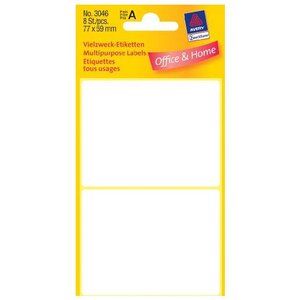Étiquettes multi-usages, 77 x 59mm, blanches avery zweckform