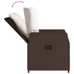 vidaXL Ensemble à manger de jardin 3 Pièces et coussins marron poly rotin