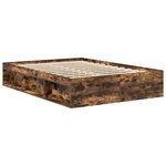 vidaXL Cadre de lit sans matelas chêne fumé 140x200 cm