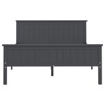 vidaXL Cadre de lit sans matelas bois massif de pin gris 160x200 cm