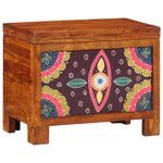 vidaXL Coffre de rangement Marron miel 50x30x40 cm en bois massif d'acacia
