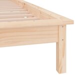 vidaXL Cadre de lit à LED 75x190 cm petit simple bois massif