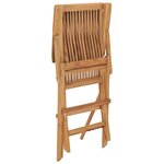 vidaXL Chaises de jardin avec coussins bleu lot de 2 Bois teck massif