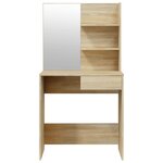 vidaXL Coiffeuse avec miroir Chêne sonoma 74 5x40x141 cm