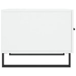 vidaXL Table basse blanc brillant 50x50x40 cm bois d'ingénierie