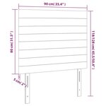 vidaXL Têtes de lit 2 Pièces Crème 90x5x78/88 cm Tissu