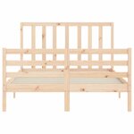vidaXL Cadre de lit sans matelas 140x190 cm bois de pin massif