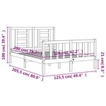vidaXL Cadre de lit sans matelas 120x200 cm bois de pin massif