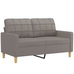 vidaXL Ensemble de canapés 4 Pièces avec coussins taupe tissu
