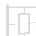 vidaXL Cadre de lit métal sans matelas et pied de lit blanc 100x190 cm