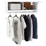 vidaXL Garde-robe blanc 100x32 5x35 cm bois d'ingénierie