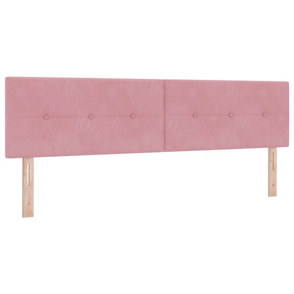 Headboard LED vidaXL en velours rose  capitonné  90 cm