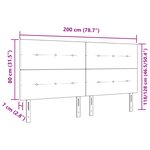 vidaXL Cabeçalho LED Taupe 100 cm Tecido