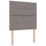 Lit Box Spring vidaXL avec Matelas & Banc Taupe 90x190 cm Tissu