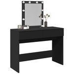 vidaXL Coiffeuse avec LED noir 100x40x130 cm