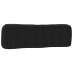 vidaXL Coussin de tête de lit noir 180 cm tissu
