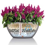 LECHUZA Jardinière CUBETO Stone 40 ALL-IN-ONE gris pierre 13840