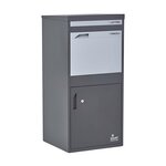 Boîte à colis Extra Large Gris foncé 2 portes Acier galvanisé SMART PARCEL BOX®