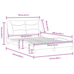 vidaXL Cadre de lit sans matelas noir et blanc 120x200 cm similicuir