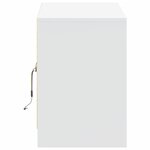 vidaXL Meuble TV avec LED blanc 100x34x50 cm bois d'ingénierie