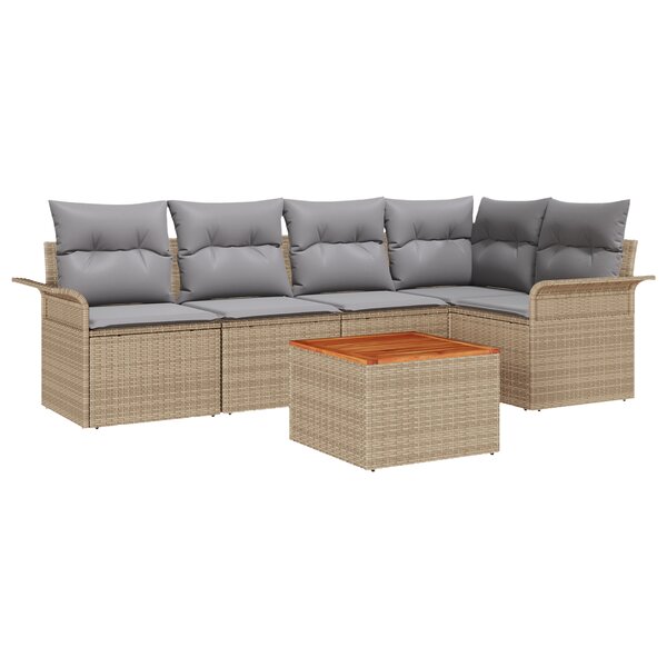 vidaXL Ensemble de canapé de jardin Ensemble de 3 Beige et gris clair
