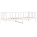 vidaXL Lit de jour sans matelas blanc 80x200 cm bois de pin massif