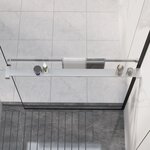 vidaXL Étagère de douche paroi de douche à l'italienne Chromé 90 cm