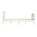 vidaXL Cadre de lit sans matelas blanc bois massif 160x200 cm