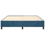 vidaXL Cadre de lit sans matelas bleu foncé 160x200 cm velours