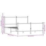 vidaXL Cadre de lit en métal sans matelas chêne sonoma 137x190 cm