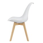 Lot de 6 chaises de salle à manger similicuir hêtre blanc 03_0006778