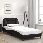 vidaXL Cadre de lit sans matelas noir 90x190 cm similicuir