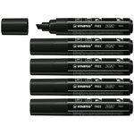 Marqueur pointe large FREE acrylic T800C noir x 5 STABILO