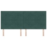 vidaXL Tête de lit tuftée en velours vert foncé 200 cm