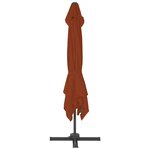 vidaXL Parasol déporté avec mât en aluminium terre cuite 400x300 cm