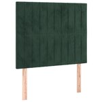 vidaXL Sommier à lattes de lit et matelas Vert foncé 120x200cm Velours