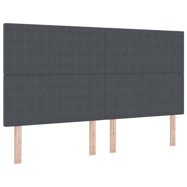 tête de lit vidaXL Design simple Gris foncé 180 cm en tissu velours côtelé