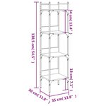 vidaXL Bibliothèque à 4 niveaux chêne 35x30x138 5 cm bois d'ingénierie