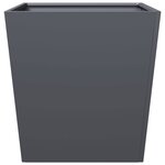 vidaXL Jardinière anthracite 50x50x50 cm acier