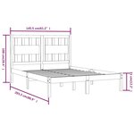 vidaXL Cadre de lit sans matelas blanc bois massif 140x200 cm