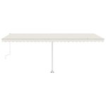 vidaXL Auvent automatique sur pied 600x300 cm Crème