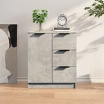 vidaXL Buffet Gris béton 60x30x70 cm Bois d'ingénierie