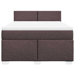 vidaXL Sommier à lattes de lit avec matelas Marron foncé 140x190 cm