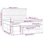 vidaXL Sommier à lattes de lit avec matelas Crème 180x200 cm Tissu
