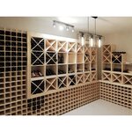 Casier à bouteilles en pin massif brut 36 bouteilles