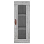 vidaXL Armoire murale sonoma gris 34 5x34x90 cm