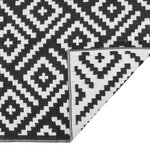 vidaXL Tapis d'extérieur Blanc et noir 160x230 cm PP