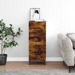 vidaXL Buffet Chêne fumé 34 5x34x90 cm Bois d'ingénierie