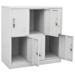 vidaXL Armoire à casiers Gris clair 90x45x92 5 cm Acier